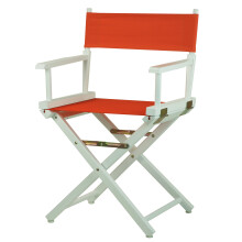Casual Home 18"""" Director's Chair White Frame with Orange Canvas