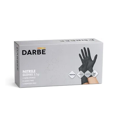 Black Nitrile Disposable Gloves, Newmax Darbee