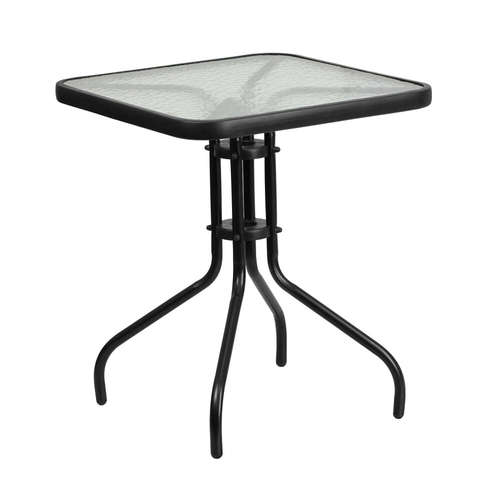 Flash Furniture Barker 23.5'' Square Tempered Glass Metal Table-image-OPC-PM8VWC6-NEW