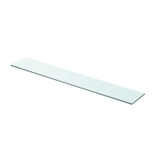 vidaXL Modern Glasplank Duidelijk, Duurzaam Gehard Glas voor Slatwall, Wanddisplay 31.5"x4.7"