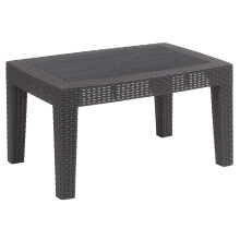 Flash Furniture Seneca Donkergrijze Faux Rattan Salontafel