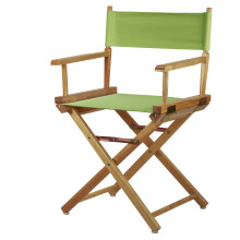 Casual Home 200-00/021-72 Director Chair 18"""" - Classic Height Natural Frame/Lime Green Canvas