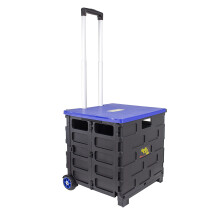 dbest producten Quik Cart Pro Met Wielen, Vouwbare Krat, Zware Dubbele Zitplaats, Blauw