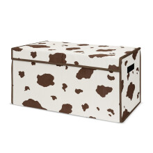 Sweet Jojo Designs Wild West Cow Print Boy Pieni Kangas Lelulaatikko Silytyslaatikko Arkku lastenhuoneeseen tai Lastenhuoneeseen - Ruskea ja kermanv