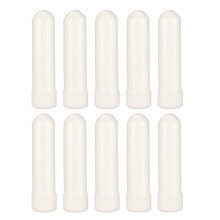 10 leere Inhalierstäbchen für ätherische Öle, weiß