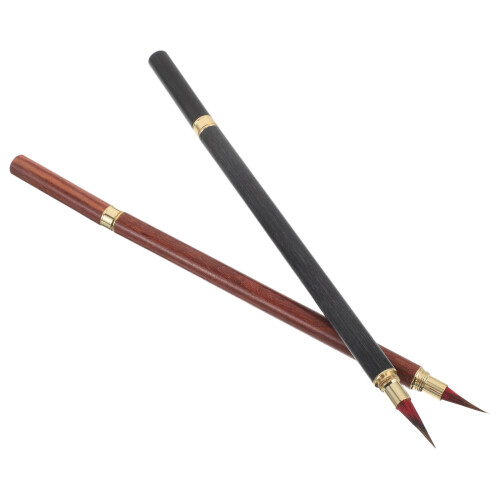 2Stk Chinesische Kalligraphiepinsel Feinspitze Mit Kappe