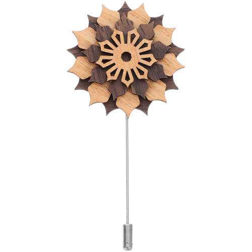 hölzerner -anstecker für herren, brosche für anzug 1