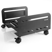 Large Computer Tower Desktop ATX-Case, CPU Steel Rolling Stand, 7.8 to 14 inch Wide Adjustable Mobile Cart Holder with Locking Caster Wheels, Gaming