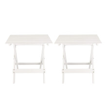 Casual Home Kleine Vouw Side Table (2-Piece Set), 100% Massief Hout, Draagbare Patio Tafel