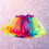 regenbogen tüllrock mit elastischer taille schleife 9