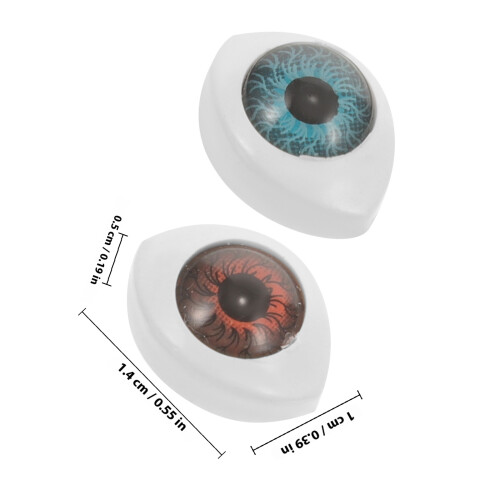 100Stk Simulation Halbkugel Echte Augen (Bunt) 1