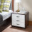 White and Black 3-drawer Rectangular Accent Table 1