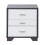 White and Black 3-drawer Rectangular Accent Table 3