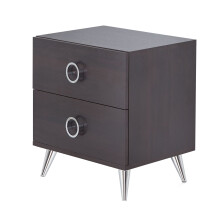 Espresso 2-skuffer rektangul?rt accentbord