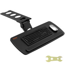 VEVOR Under-Desk Keyboard Tray Adjustable for Height and Tilt Slide-Out Design Spacious 25x9.8 Inch Surface Ideal for Home and Office Use