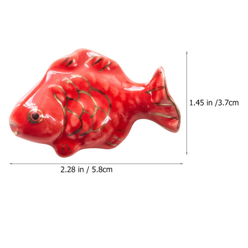 2Stk Keramik Essstäbchenhalter Roter Form (Rot) 1