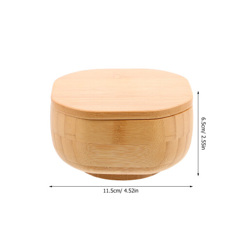 Bamboe pot met voor , zout, en thee 1