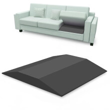 Sofa Sofa Pudest?tte til slap Sofa Reparation Trapezformet m?bels?de Pude Sag Reparation H?j Rebound Fast Sofast?tte Under Sofa Sag Sort S?t med