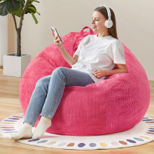 Hobestluk 2.5FT Bean Bag Chair Beanbags Small Bean Bag Chair with Filler Included Teardrop Bean Bag with Removable Cover for Bedroom Living Room (Sma