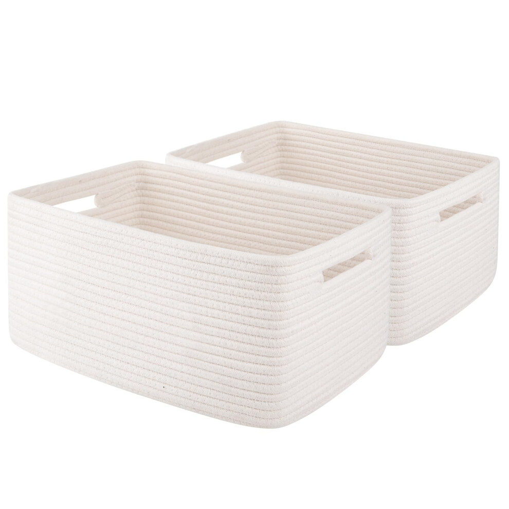 Storage Basket For Shelves Closet Cube Storage Bins Baskets For Clothes Blanket Towels Baby Nursery Toy Baskets Box Woven Rope Basket 15 Oiahomy