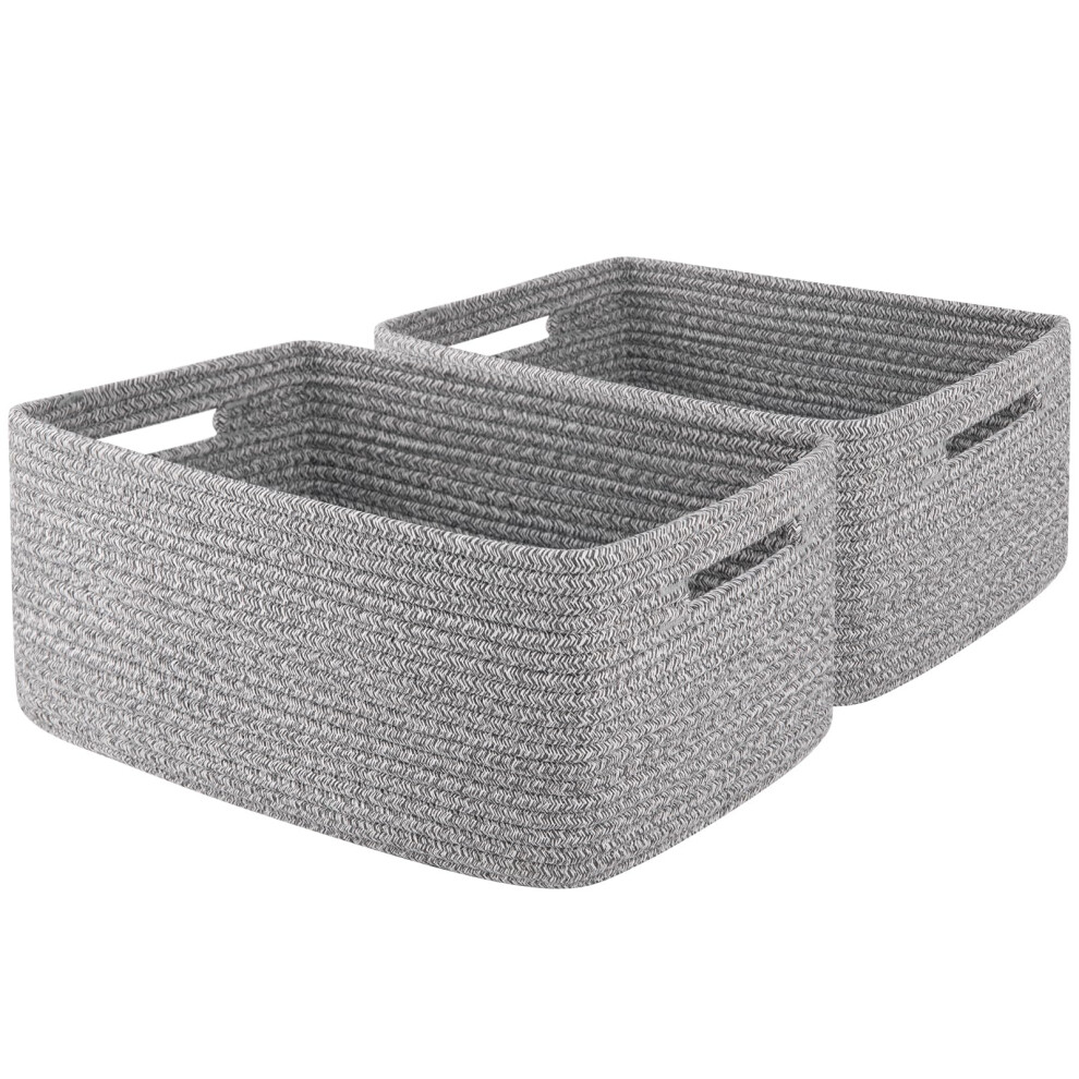 Storage Basket For Shelves Closet Cube Storage Bins Baskets For Clothes Blanket Towels Baby Nursery Toy Baskets Box Woven Rope Basket 15 Oiahomy