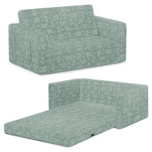 Delta Children Serta Perfect Sleeper Extra Wide Convertible Sofa/Lounger - Comfy 2-in-1 voor Kinderen, Salie