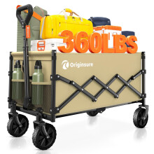 Carro plegable Originsure, carro plegable, carros de playa plegables, livianos, portαtiles y resistentes, con ruedas, carros utilitarios para ext