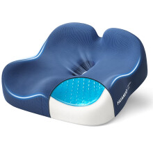 HUANUO Ergonomisches Sitzkissen, Memory-Schaum, Khlgel, Brostuhlkissen zur Hftuntersttzung, Steibein, Druckentlastung, atmungsaktives Autositzki
