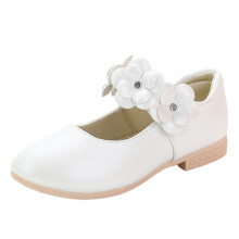 1 paar witte kinderschoenen met bloemprint, 27