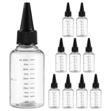 10 stuks puntvormige cosmetica flesjes 50 ml met aanbrenger
