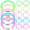 20 pièces bracelets lumineux multicolores pour animation 2