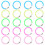20 pièces bracelets lumineux multicolores pour animation 9