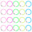 20 pièces bracelets lumineux multicolores pour animation 8
