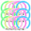 20 pièces bracelets lumineux multicolores pour animation 7