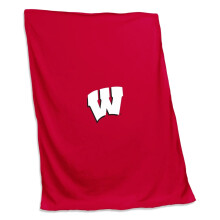 Logo Brands NCAA Wisconsin Badgers Sweatshirt-Decke, Teamfarbe perfekt als Schlafzimmer-Dekoration, Stadiondecke, Camping, ideal als Geschenk