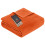IBENA Plush Solid Color Cotton Blend Throw Blanket Porto - Burnt Orange 1