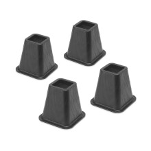 Whitmor Bed Verhogers - Zwart (Set van 4)