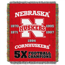 Northwest NCAA Nebraska Cornhuskers Unisex-vuxen vvd gobelng 48"""" x 60"""" minnesmrke