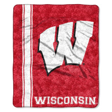 Northwest NCAA Wisconsin Badgers Sherpa t?ppe 50"""" x 60"""" Jersey