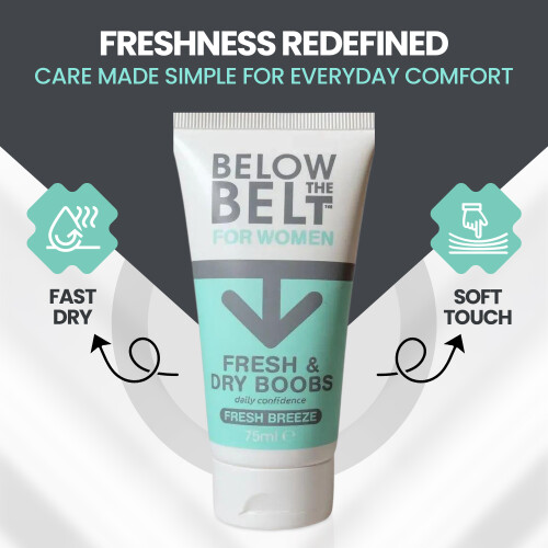 Below The Belt Fresh & Dry Boobs, Fresh Scent 75ml 2