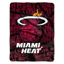 Offiziell lizenzierte NBA Miami Heat Redux Micro Raschel-Überwurfdecke, 116,8 x 152,4 cm, mehrfarbig