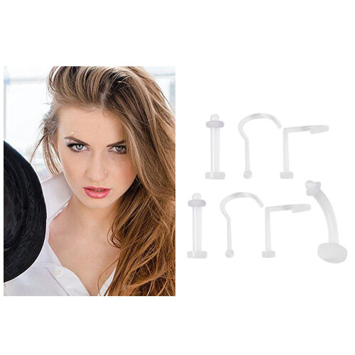 40 flexibele piercing sieraden neusbrug, wenkbrauw, lip 2