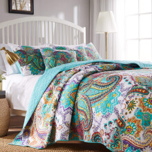 Greenland Home 100% Bomuld Fashion Quilt Collection Forvasket Vendbart Quilt S?t 2-delt Twin/XL Nirvana