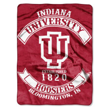 The Northwest Company NCAA Indiana Hoosiers Raschel-Überwurfdecke, 152,4 x 203,2 cm, Rebel