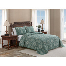Tommy Bahama - Juego de edredσn tamaρo king costero reversible de algodσn con fundas a juego, juego de cama sϊper suave (Turtle Cove Green King)