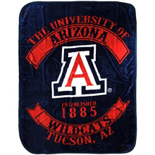 The Northwest Company NCAA Arizona Wildcats Raschel Throw Blanket 60"" x 80"" Rebel
