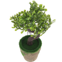 4 kunstmatige bonsai dennenbomen in pot, decoratie voor huis