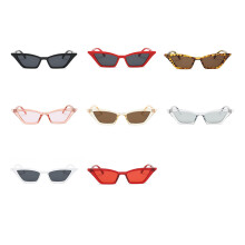 kleine katzenaugen-sonnenbrille damen, kunststoff, leopardenmuster