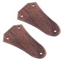 2 Holz Glockenförmige Halsstababdeckungen 3 Loch Für E Gitarre Bass
