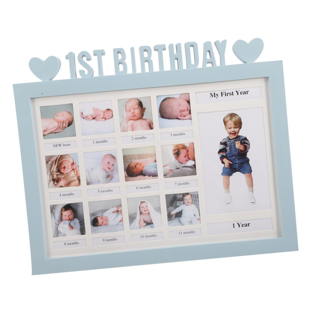 Birthday Boy Growth Photo Frame Growth Milestone Photo Frame for Newborn Celebrations Keepsake Record Pictures Creative Design